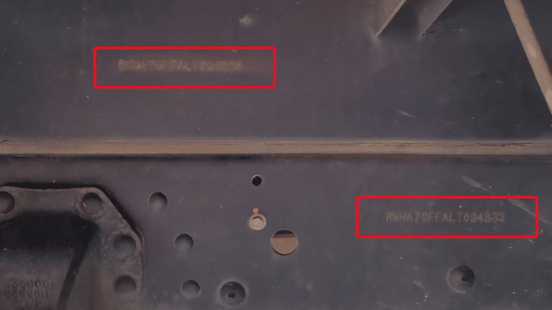 Số khung và số máy trên xe